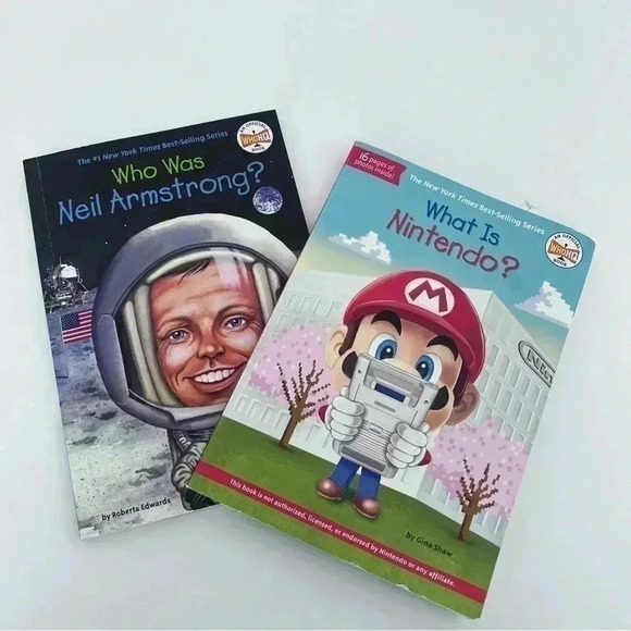 Kids Book Bundle Who HQ Book Bundle Nintendo/Neil Armstrong Paperback Books - Picture 3 of 16